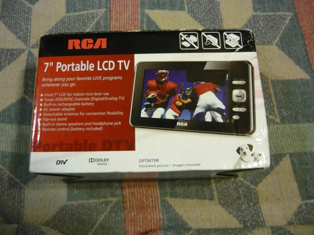 Remote Speakers - LCD New RCA Portable Digital Built-In Original TV DPTM70R 7" -