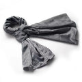 White Natural Fashion BRA-SCA01025-L Elegant Silk Soft Black Blancho & Scarf/Wrap/ShawlLarge Stripe