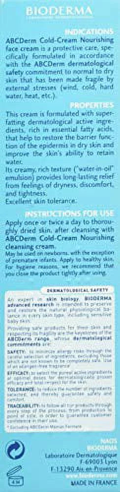 Cream Cream - Bioderma Cold Moisturizing Babies - Kids for and Gentle - - - Face Cream ABCDerm