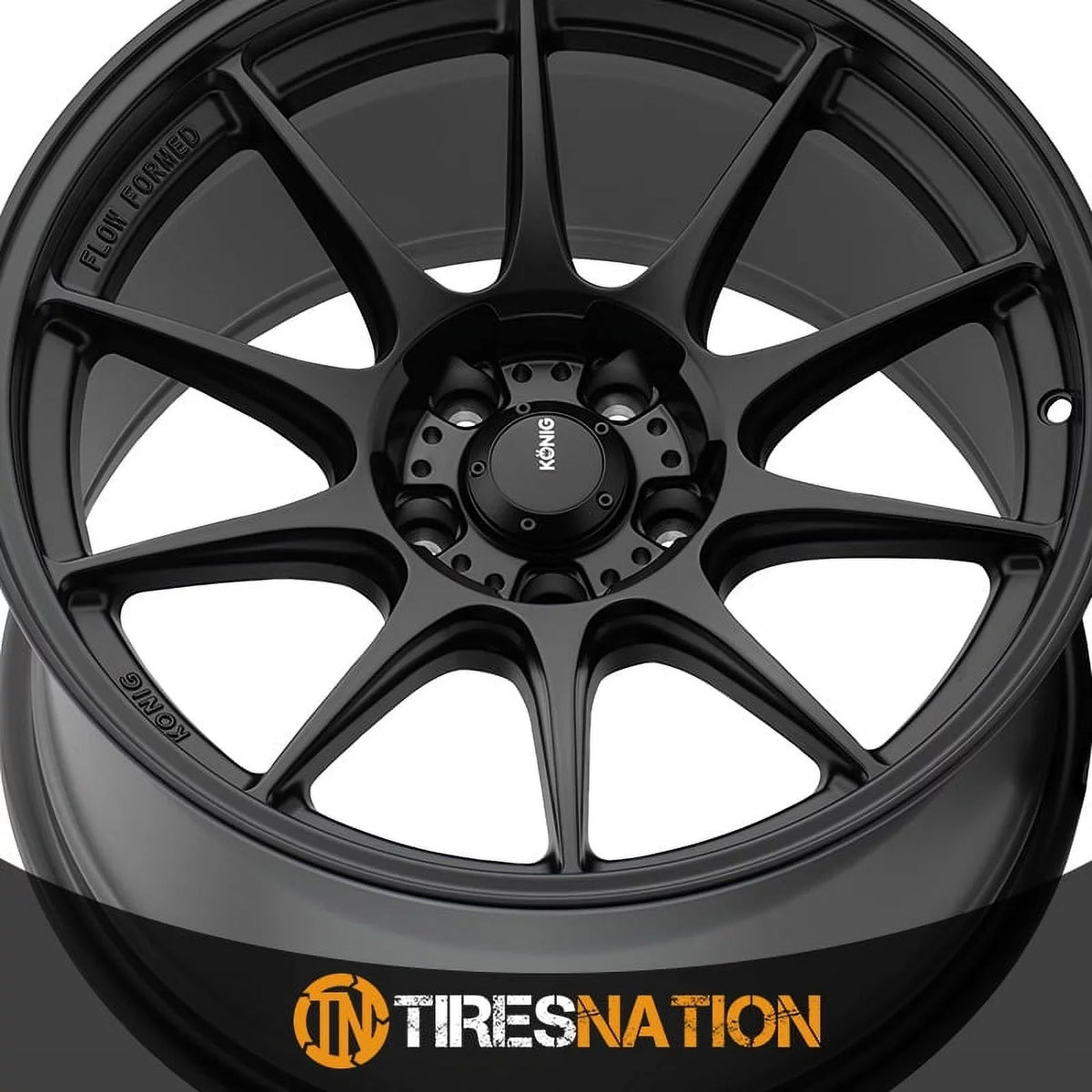Konig Semi-Matte 57B +35et Wheel Dekagram 16x8 4x100 Black
