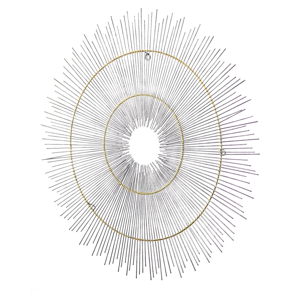 (36") Decor B.J. Sculpture Wall Art Starburst Decor by Keith American Metal Sunburst