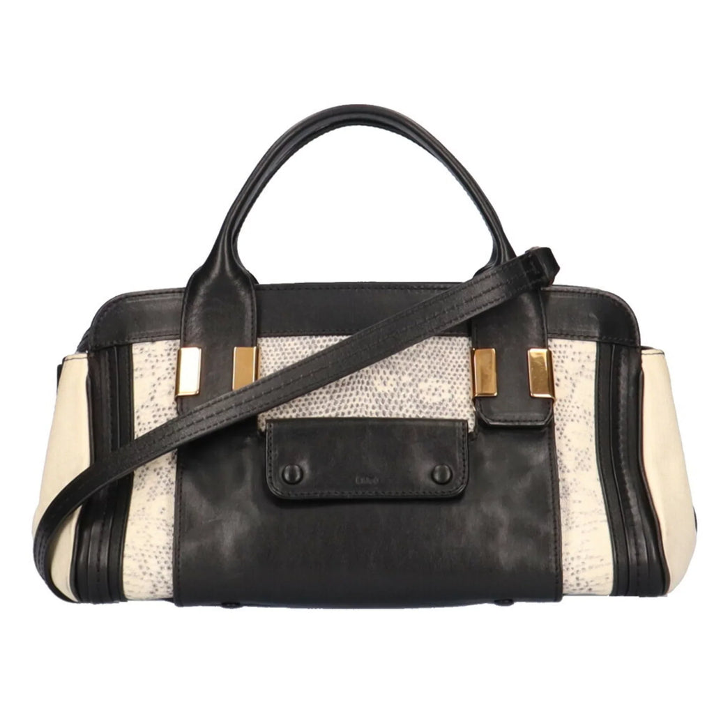 Shoulder Chloé Alice Bag Women's Pre-Owned Little Beige (Good) Chloe Leather