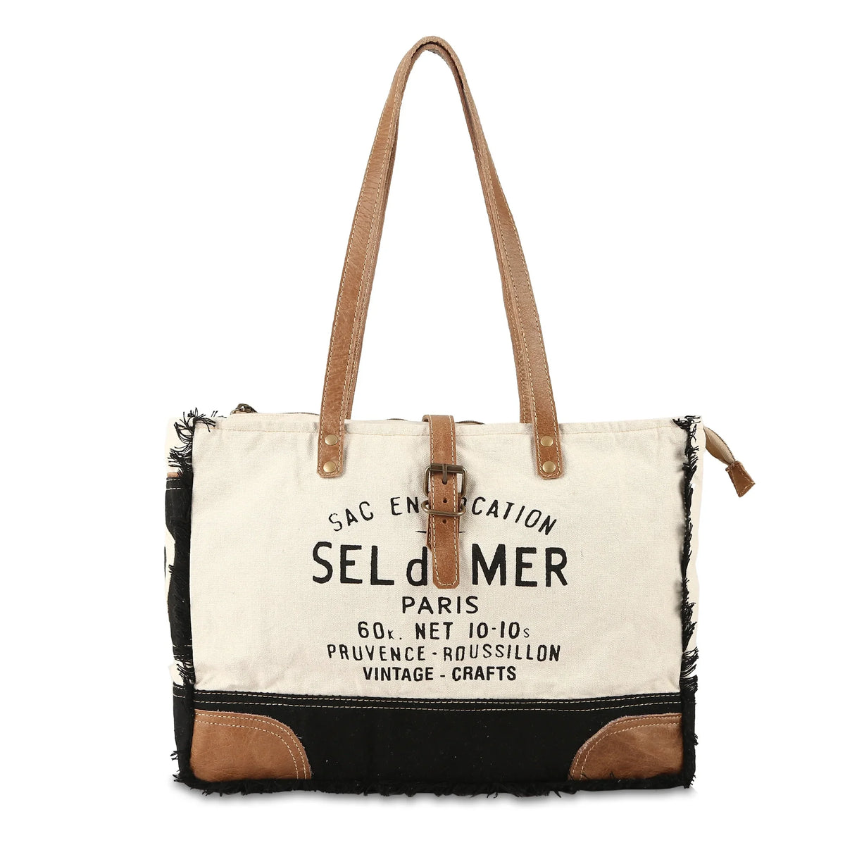 bag mer de upcycled hand tote bag bag Vintage sel bags radiant crafts canvas leather canvas upcycled