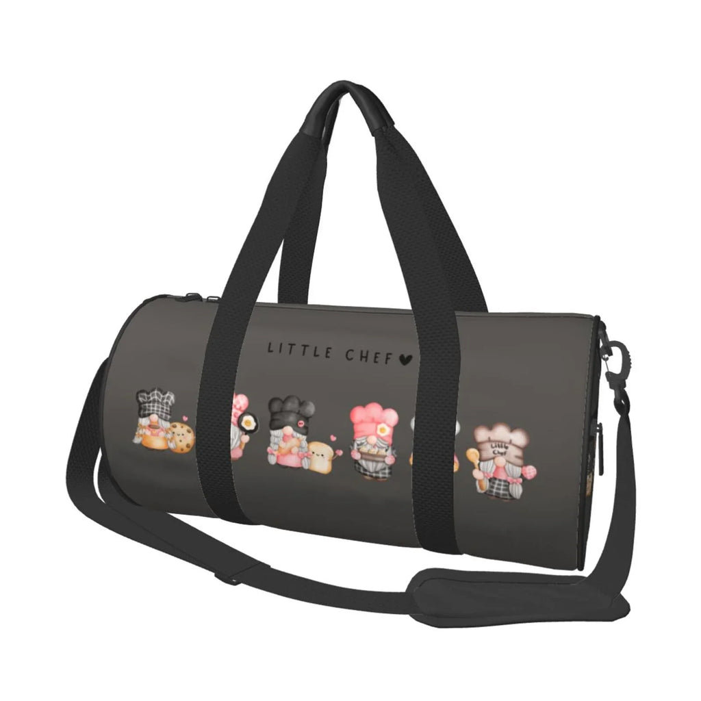 Sports Gnome Large Cylinder Luggage with Capacity Travel Bag Pocket Baker Bag Waterproof Bag Coaee Compartment and Gym