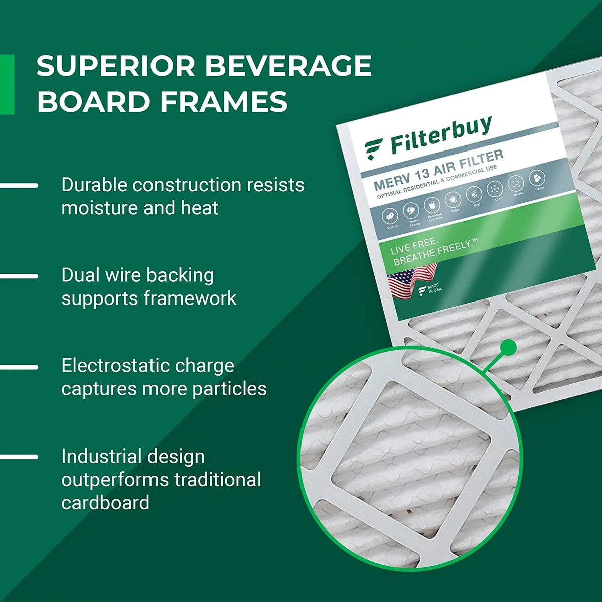 MERV 12x12x1 Filterbuy Furnace 13 AC (12-Pack) Pleated Filters Air HVAC
