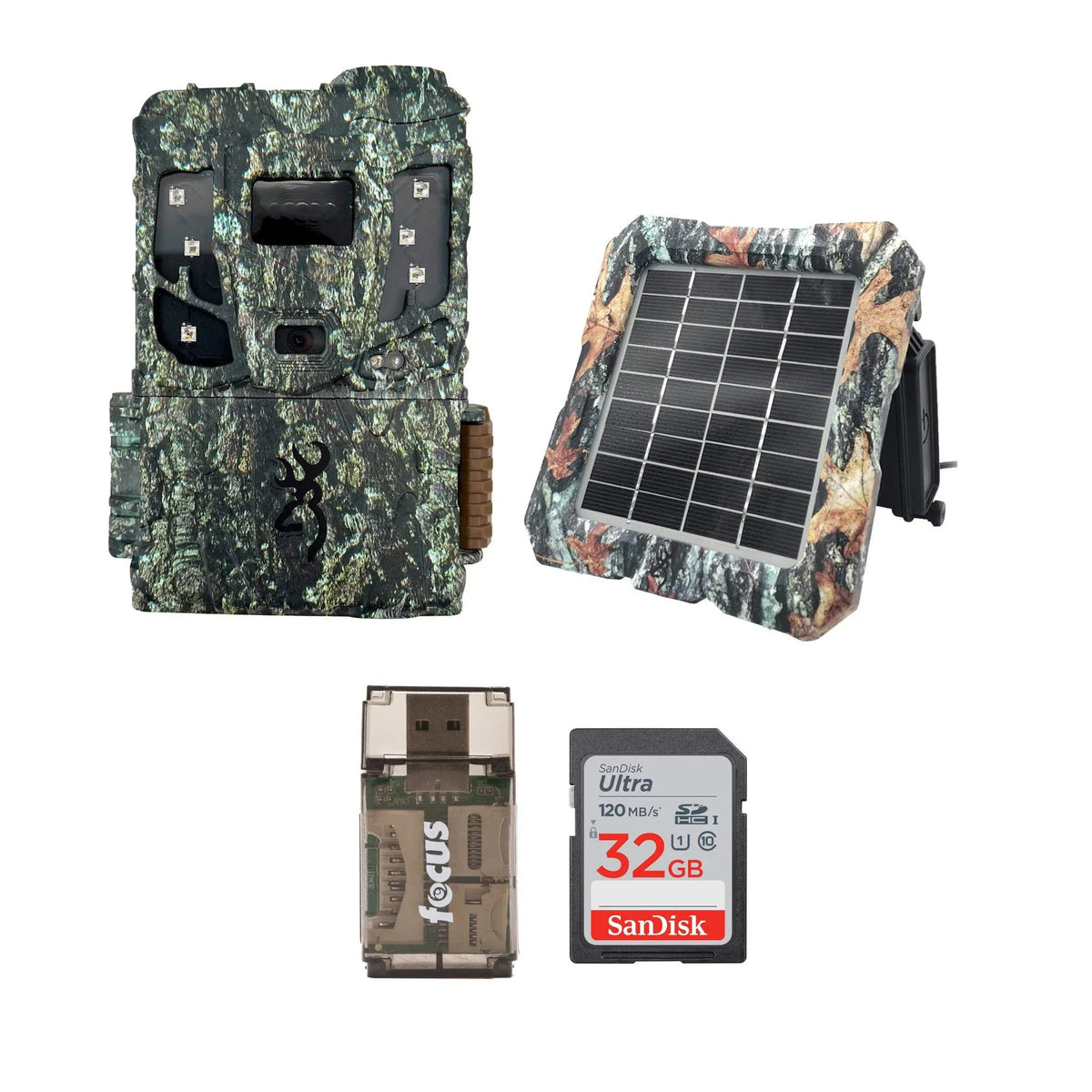 Cellular HD Max Solar Pro Scout Reader, M/CRD Power Browning w/32GB TrailCamera