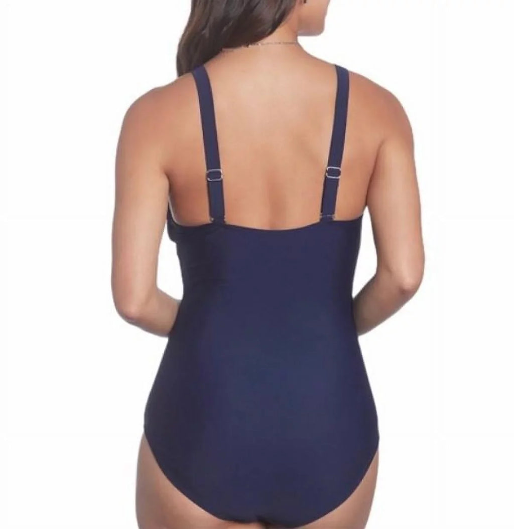 Navy Women's Piece Twist Betty's 10 One Bungalow Swimsuit, Beach
