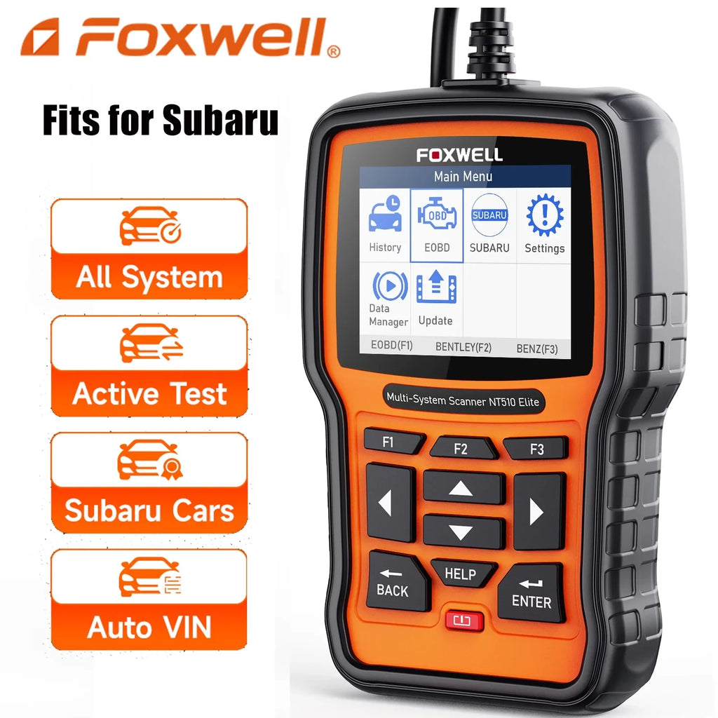 Scanner Foxwell for Code Forester Subaru Subaru Scanner Automotive WRX Fits System Analyzer Tool NT510 for Automotive Tool Code Reader Scanner Auto OBD Elite Reset Professional Scan BRZ All OBD2 OBDII