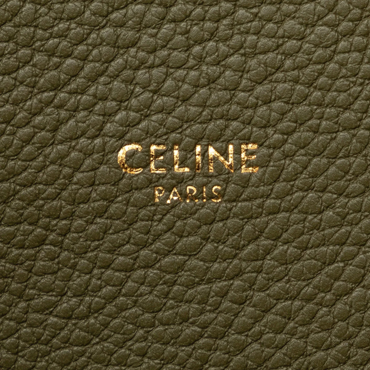Bucket Celine Teen DrawstringBag Leather Green Pre-Owned Bucket Authenticated 16 (Good) Bag Unisex Calf