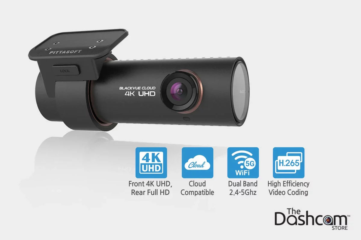 Single Cloud-Capable BlackVue w/ 128 4K Lens Card DR900S-1CH WiFi Memory GPS Dashcam GB