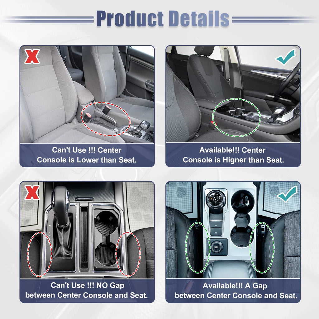 Box Car 2pcs Seat Side Organizer Filler Gap Car Brown Seat Storage Multi-function Console Pocket