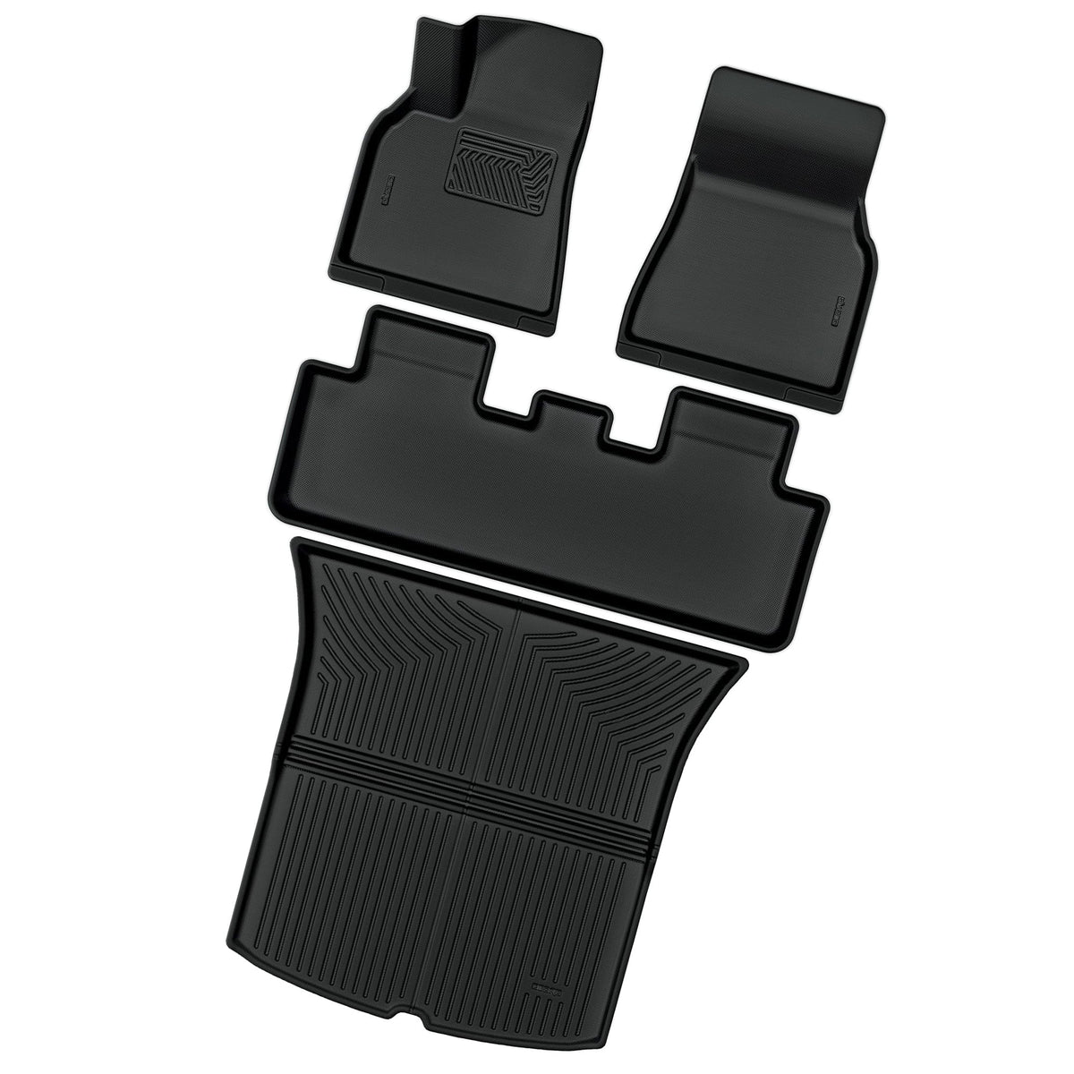 Weather for Set Liners Model Cargo Ledkingdomus Floor Mats Tesla Y 2020-2024 Trunk Ledkingdomus 5-Seat All