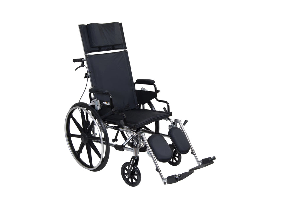 Full Drive Viper Detachable Desk Medical Reclining Wheelchair, 16" GT Seat Plus Arms,