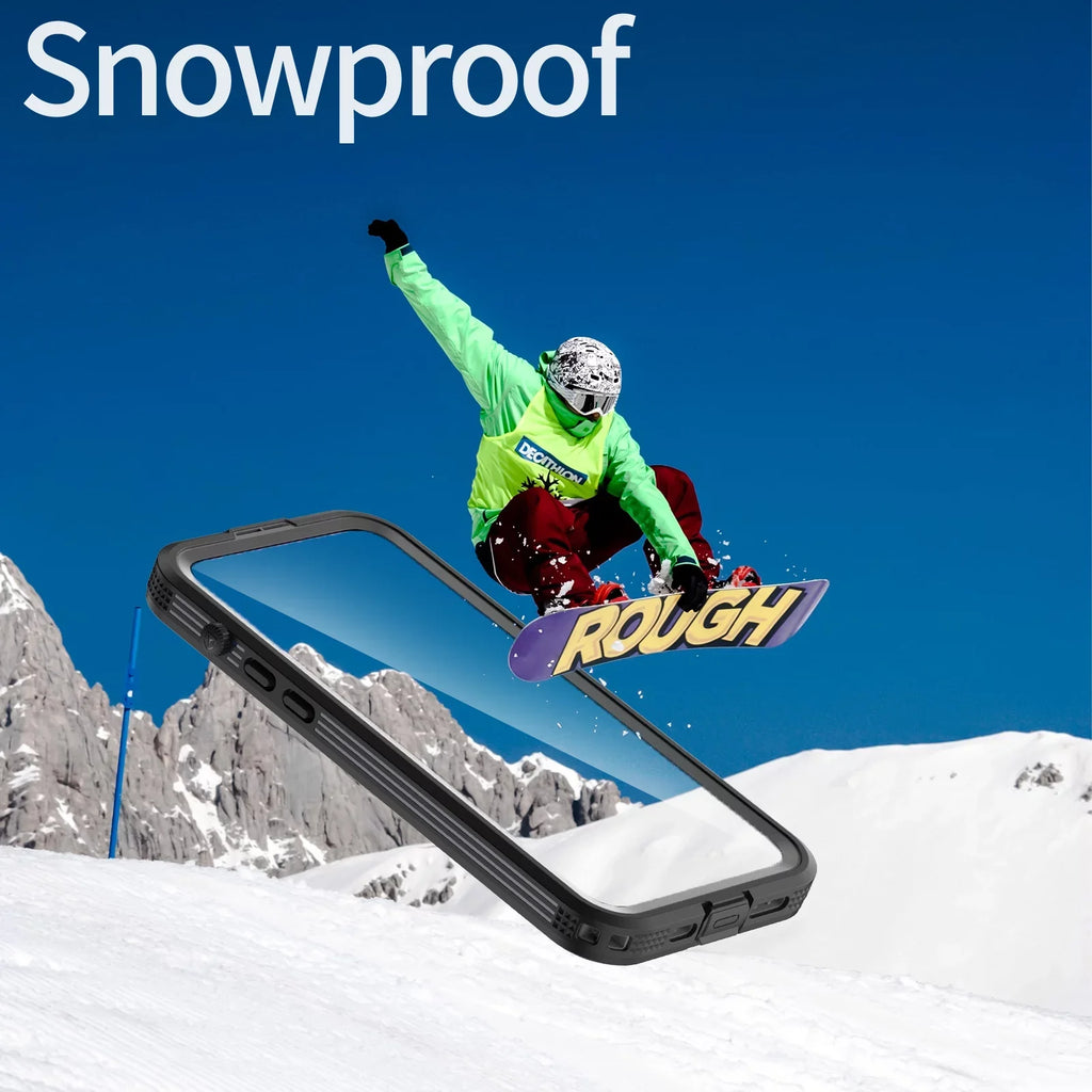 Dropproof][Dustproof][Compatible 14 6.7" Pro with for Screen Underwater][14FT 14 iPhone Military Waterproof, Built-in - Case Max Protector MagSafe] [Real iPhone Max for Pro 6H 360][IP68 Black