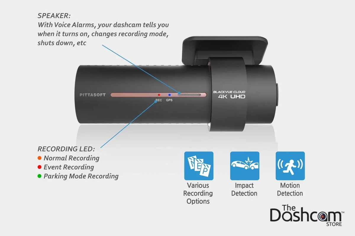 Single Cloud-Capable BlackVue w/ 128 4K Lens Card DR900S-1CH WiFi Memory GPS Dashcam GB