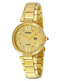 Ladies Seiko Solar SUT176 Champagne Gold-tone Dial Watch