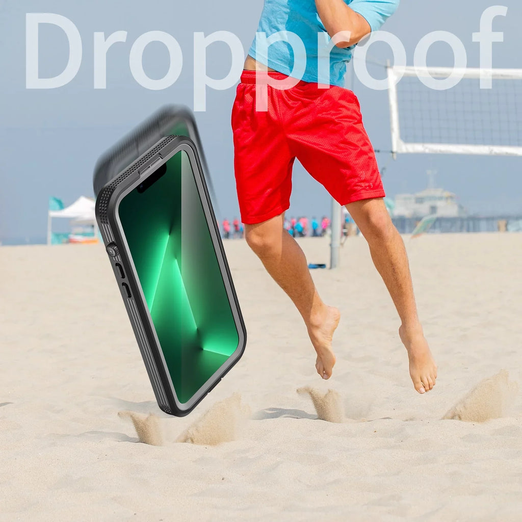 Dropproof][Dustproof][Compatible 14 6.7" Pro with for Screen Underwater][14FT 14 iPhone Military Waterproof, Built-in - Case Max Protector MagSafe] [Real iPhone Max for Pro 6H 360][IP68 Black