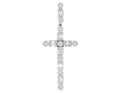 Cross 1.2CT Gold Unisex Flower Diamond White 2" Baguette Real Cluster 10K