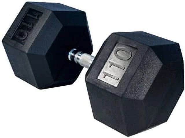 Dumbbell Coated French Rubber 110 Hex lbs (New) Fitness