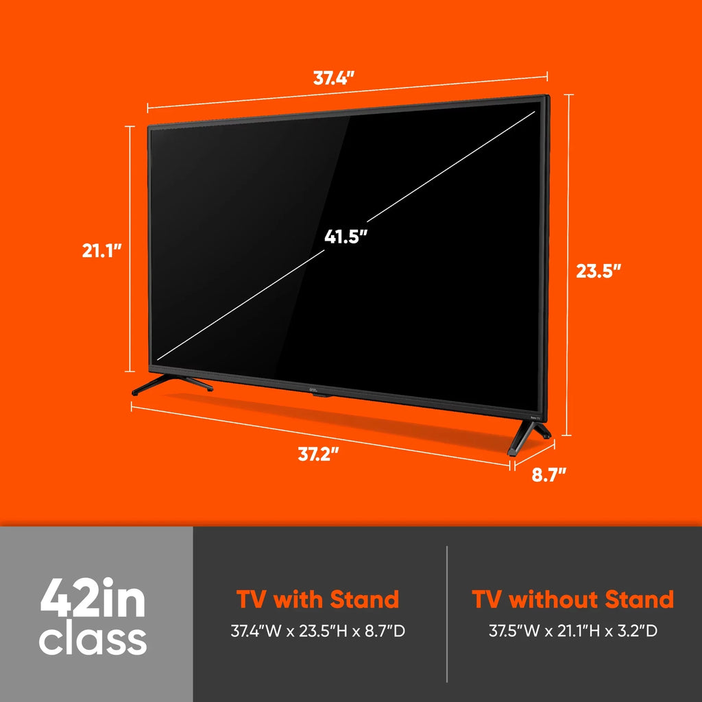 LED TV (100068372) Smart Roku 42” FHD onn. (1080P) Class