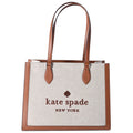 KF508 Warm Shoulder Kate Canvas Spade Gingerbread Leather Large Ellie Tote