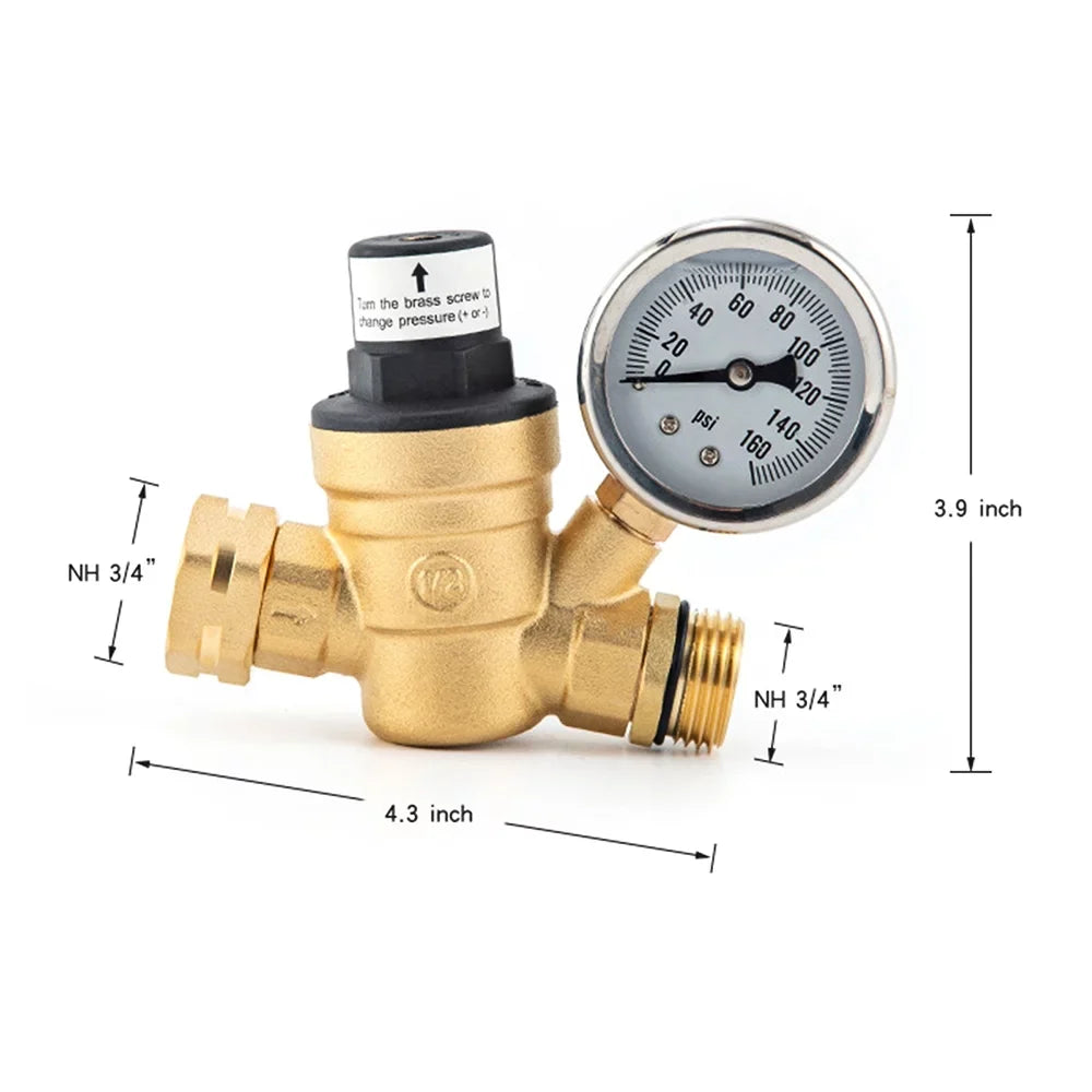 Pressure Screened Valve And And Rv Reducer 0-160psi Water Pressure Filter GoolRC Brass Inlet -free Reducer Brass With With 0-160psi Pressure Adjustable Valve,0-160psi -free With Valve Water
