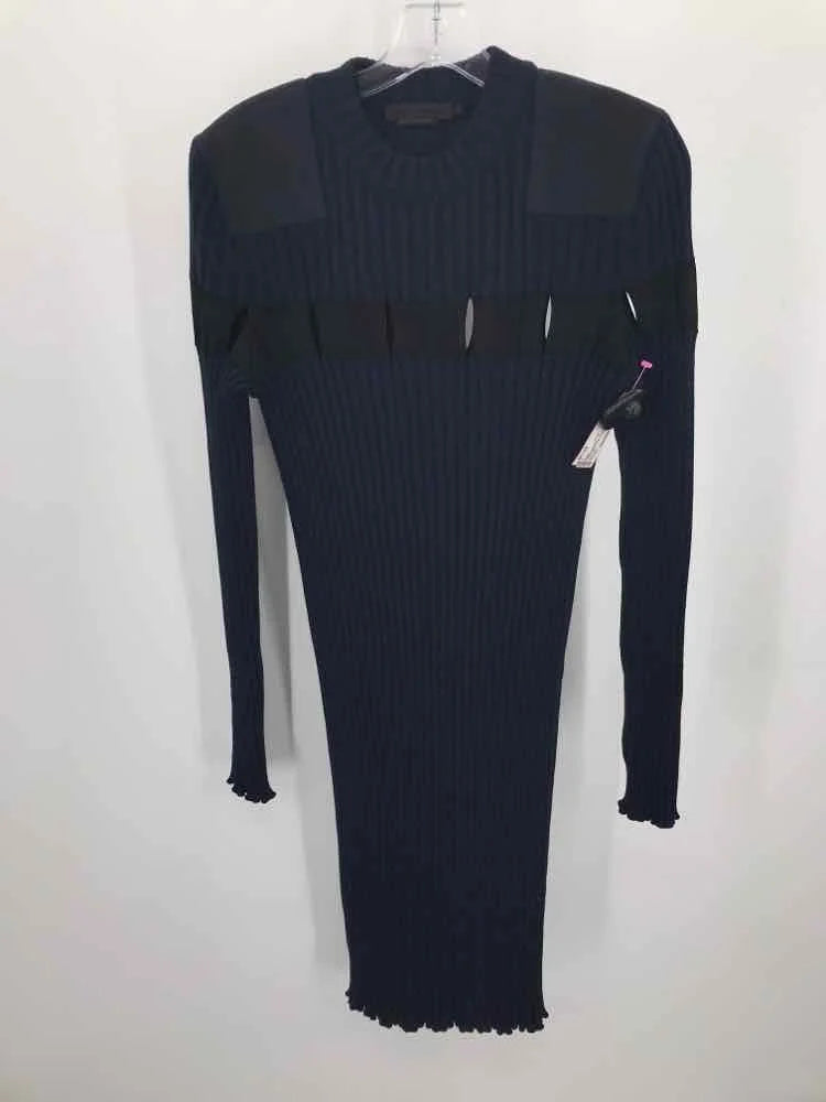 Size Large Knee Wang Sleeve Length Navy Alexander Pre-Owned Dress Long