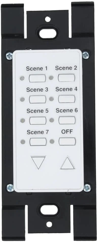 Dimming Line, Green Address, White Off 12 Communication, Dim/Bright, Mounted HXC7S-1TW DHC Controller, 2-Way Wall Seven-Scene Leviton Scene Switch