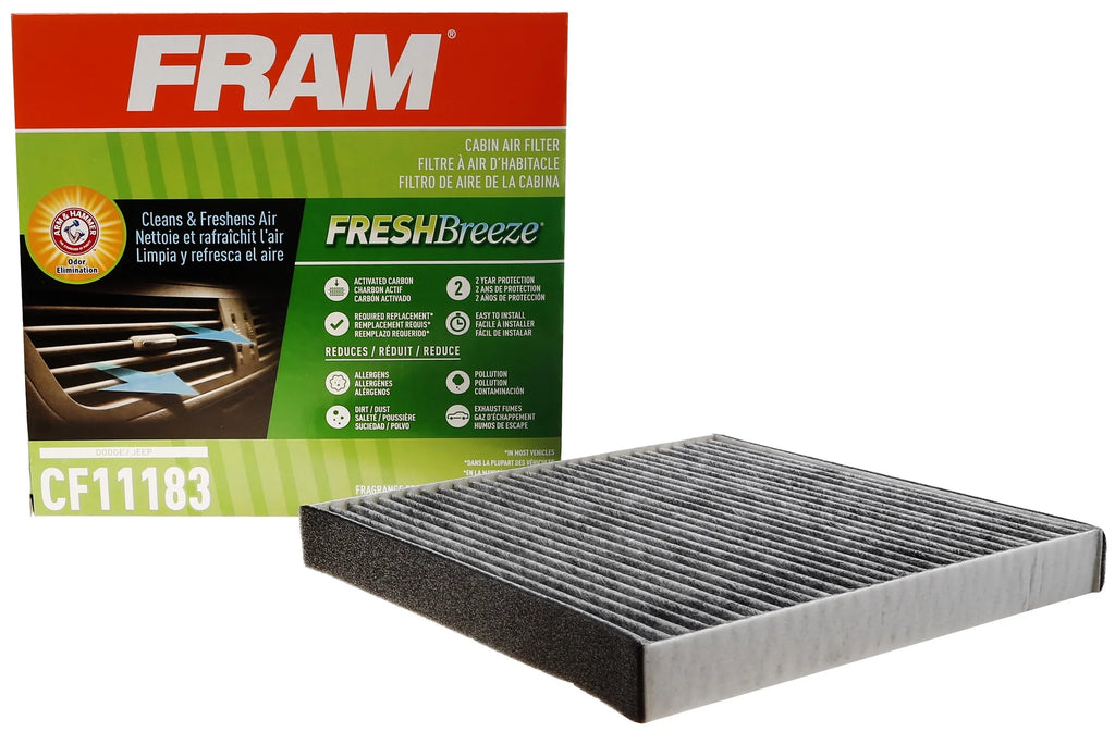 Breeze Fits 2011-2018,2020-2022 Select select: Dodge Baking for Hammer Filter Fresh with CF11183, Vehicles FRAM JEEP Air and CHEROKEE GRAND & Jeep Arm Soda, Cabin