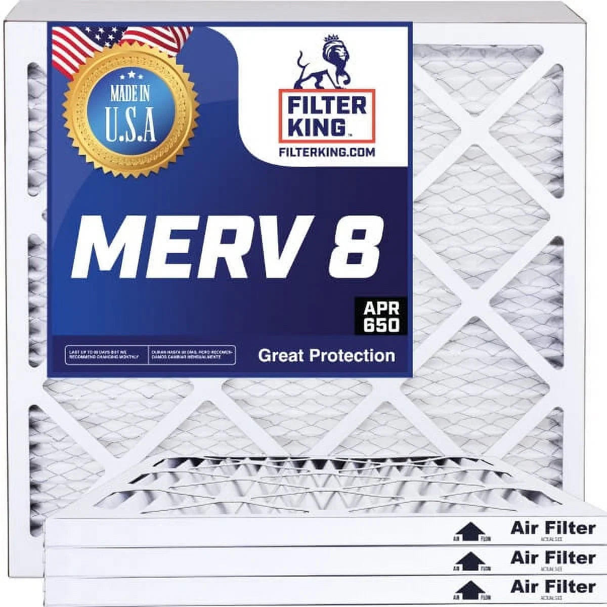 12 Size: Pleated x 53 | A/C Filter 8 | 4-PACK | MERV | HVAC Air .75" x Actual Filter IN 12x53x1 Filters USA MADE King Furnace