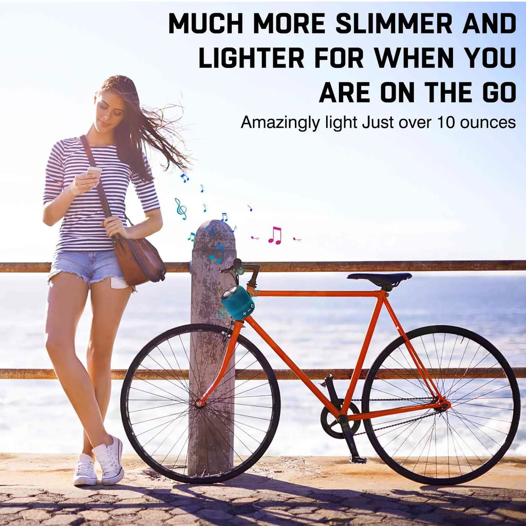 Parties, Perfect 3, Powerful Bluetooth - Max Blue Stereo Stereo True Waterproof, V5.2 Wireless Bluetooth for Latest IPX7 Scooter - Speaker: Pairing, Beach, Home, Outdoor, Design, Portable Sound, Mi