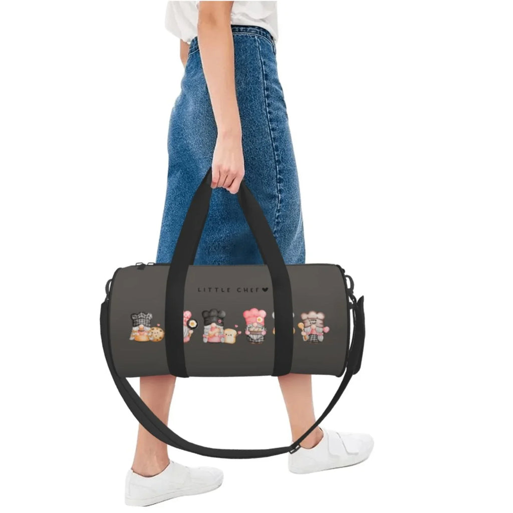 Sports Gnome Large Cylinder Luggage with Capacity Travel Bag Pocket Baker Bag Waterproof Bag Coaee Compartment and Gym