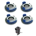 Person and Pack Intex 12V of 4 1 Single Pump Air Run Floating River Tubes