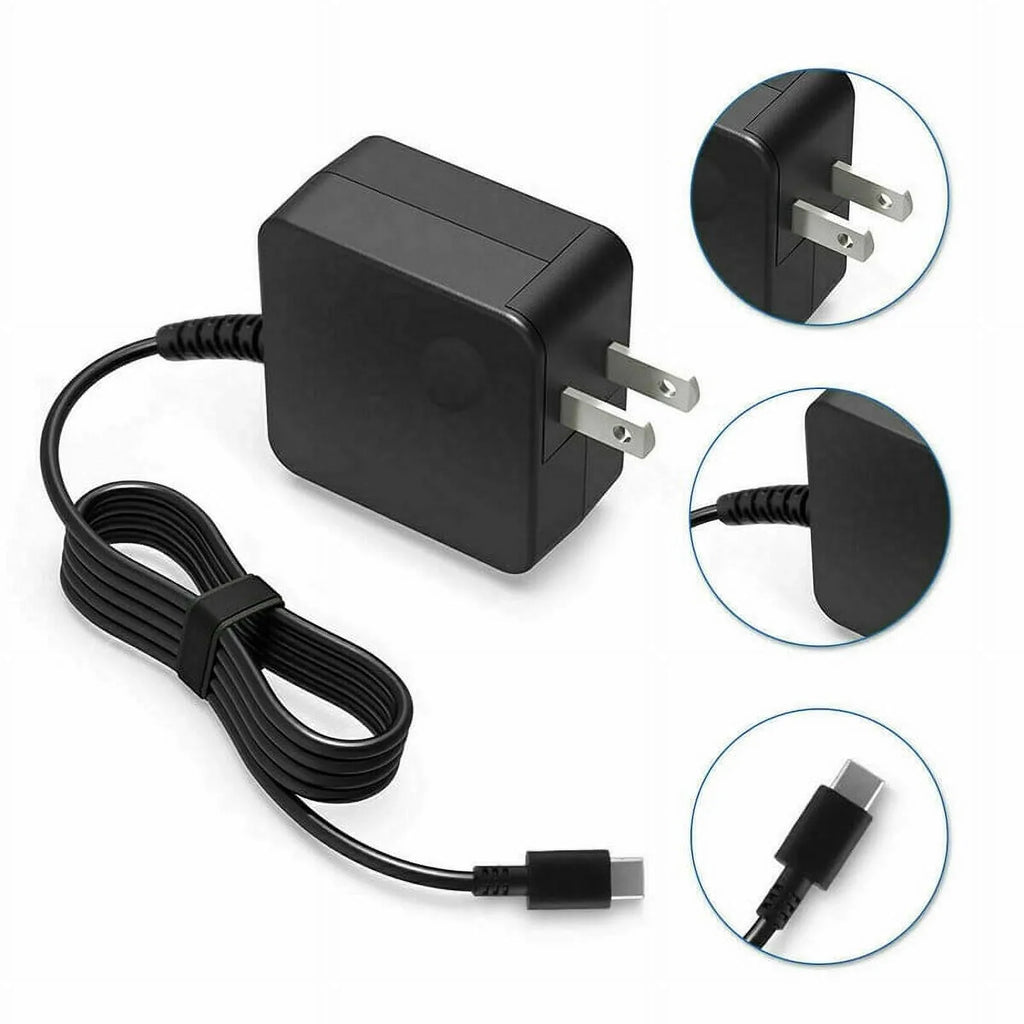 for 65W Nuxkst Max XPS Type-C Supply 13 Adapter 2-in-1 7390 Power Dell