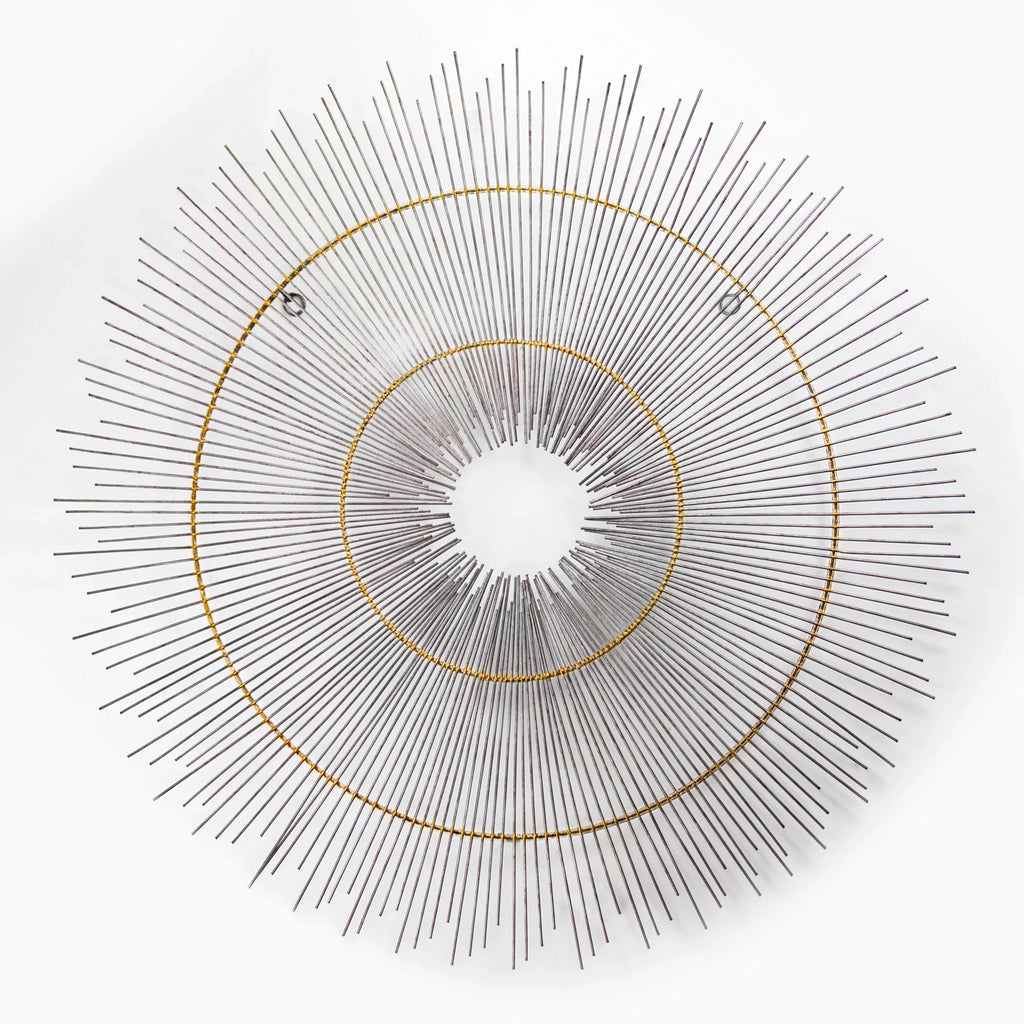 (36") Decor B.J. Sculpture Wall Art Starburst Decor by Keith American Metal Sunburst