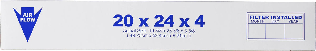 Pack Pure 1 Carbon MERV (3 5/8) 20x24x4 Plus Air Pleated 15 Nordic Filters