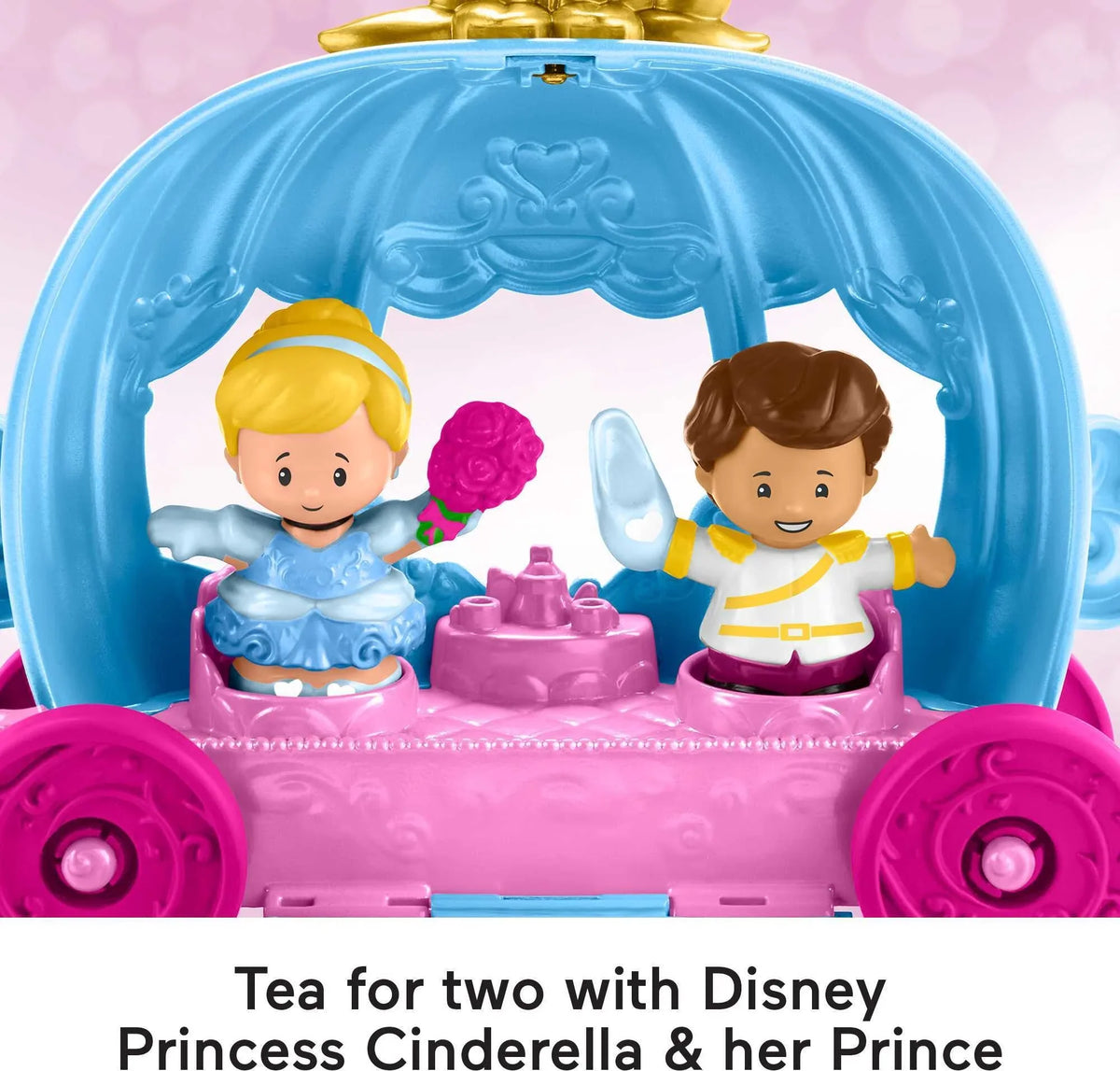 Carriage Dancing Figures & Horse Little Disney People Playset Princess Cinderella’s Toddler with
