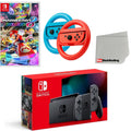 Cloth Steering Nintendo and Mario with Cleaning Kart US 8 Plug Wheel Console Set - Import Switch Gray with Screen Joy-Con Deluxe,