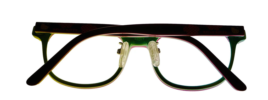 285 Soft Plastic Girls Eyewear 45mm Kitty Frame Rectangle Red Hello