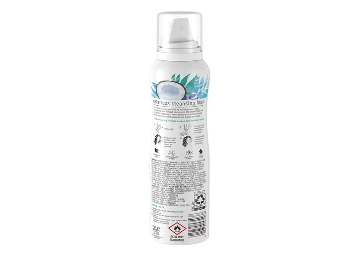 Waterless Cleanse Cleansing Shine + 3.6 Of OZ Coconut (Pack with Batiste Milk, Foam 6)