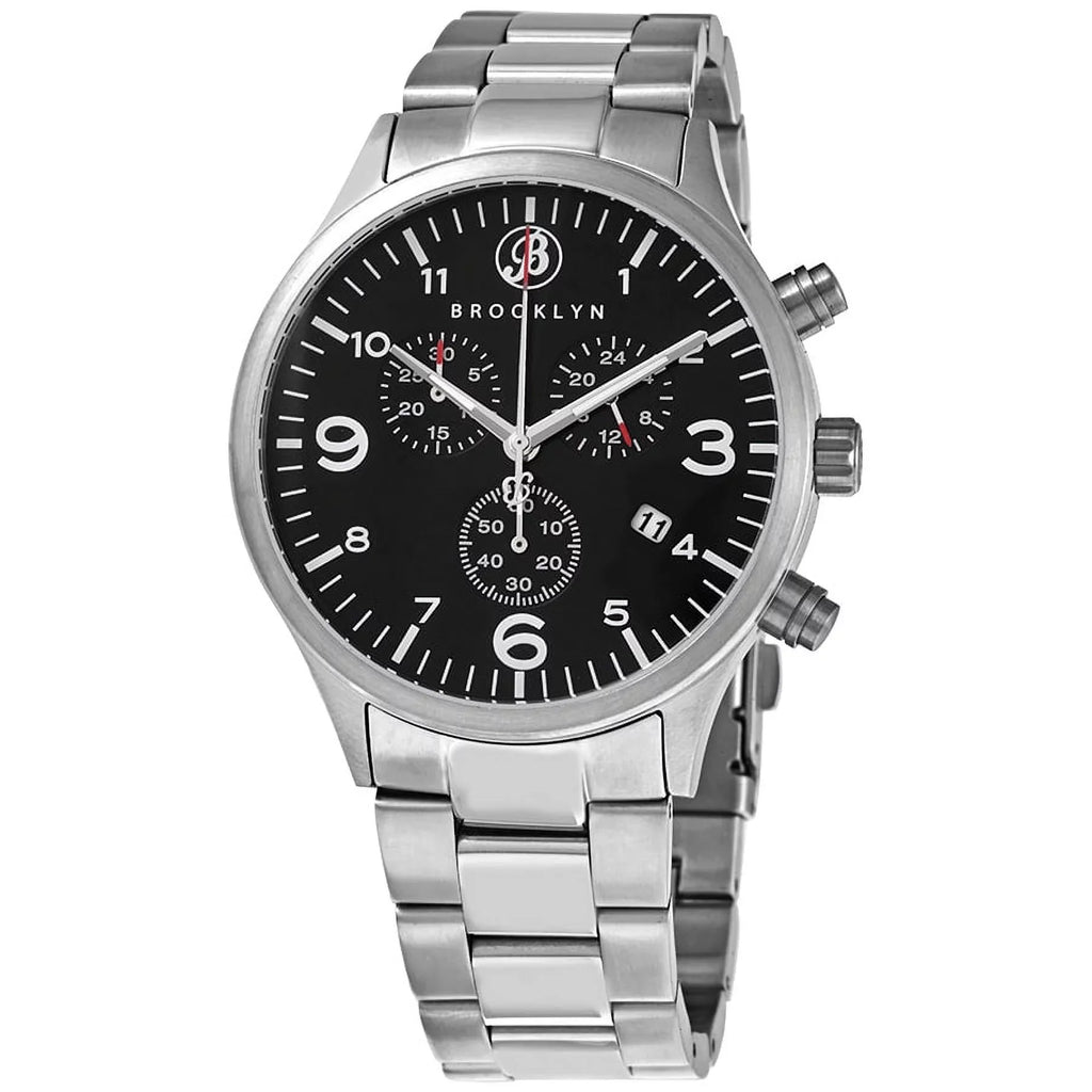 Co. Watch Quartz Brownstone Dial Bedford Men's 308-BLK-3 Black Watch Brooklyn
