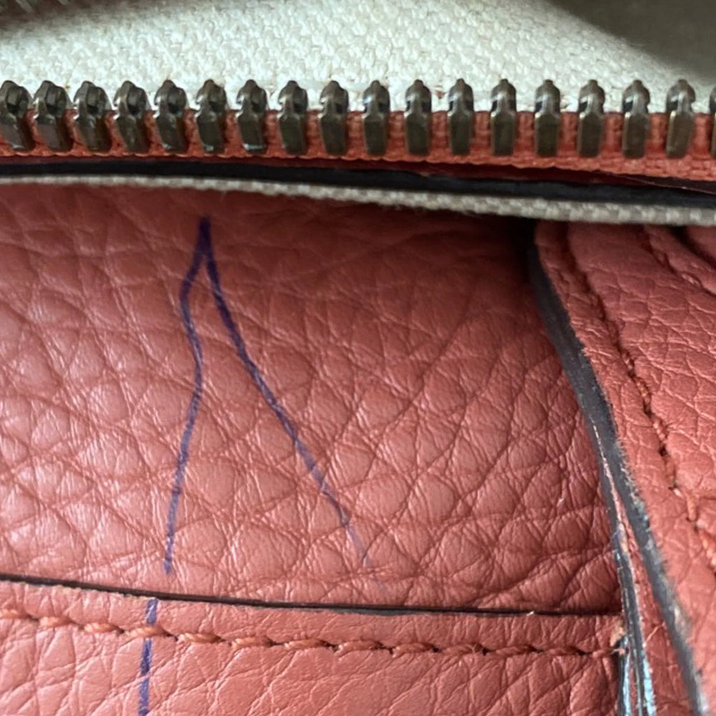 Authenticated Shopper Leather Calf Pink Pre-Owned Satchel Bamboo Gucci Unisex (Fair)
