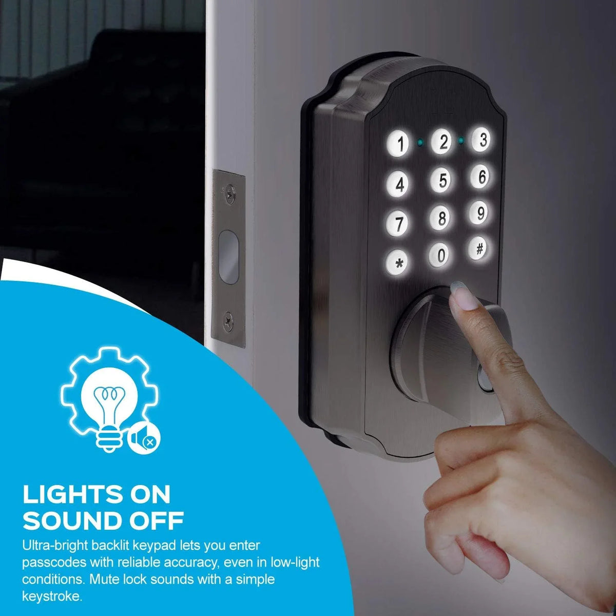 Electronic Keypad with Mobile Door Door Lock for Front Entry TL115 Deadbolt App Brushed Smart Keyless Home TurboLock Nickel