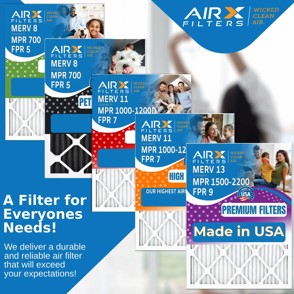 Furnace 10x10x1 by Filter HVAC 2200 Electrostatic Pack AIR. Filters USA FILTERS & 13 1500 Made to Comparable Pleated FPR AC MERV Premium 6 - 10x10x1 Conditioner AIRX WICKED Filter MPR CLEAN Air Air 9