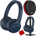Audio Deco Gear WH-XB700 Sony BASS Blue - EXTRA with Headphones Wireless Bundle