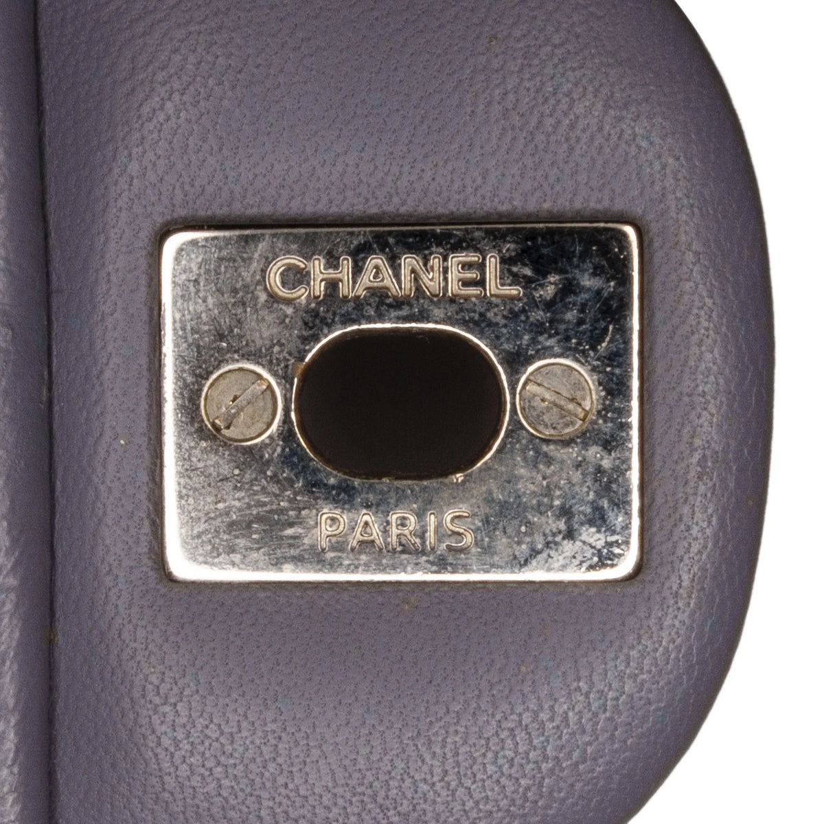 Classic Chanel Mini Flap Leather Lambskin Pre-Owned Authenticated (Fair) Single Bag Unisex Crossbody Rectangular Gray