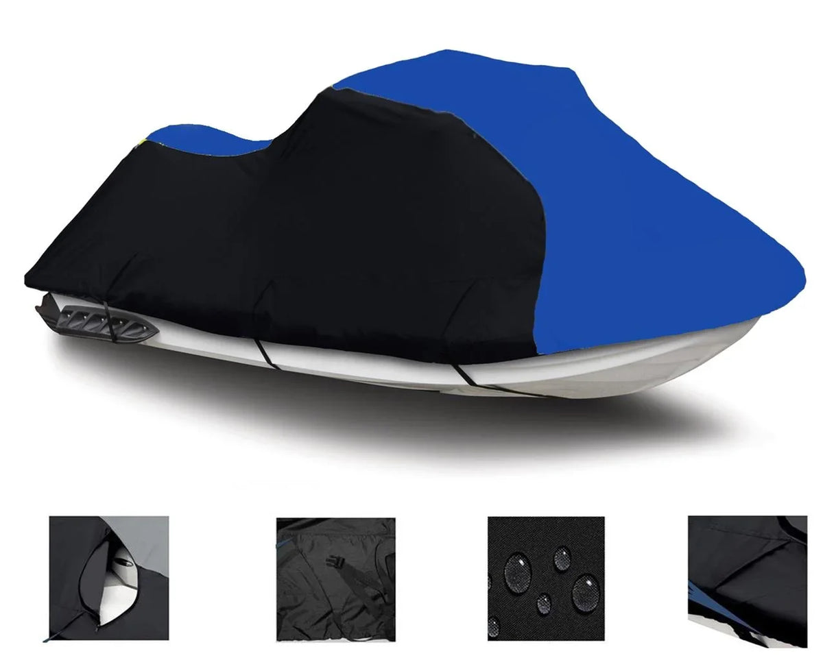 1-2 Sea-Doo Jet LINE Doo OF 1997 Bombardier BLUE Sea HEAVY-DUTY, 1996 Seater 1998 TOP Ski THE Cover for COVER BLACK PWC / Compatible GSi