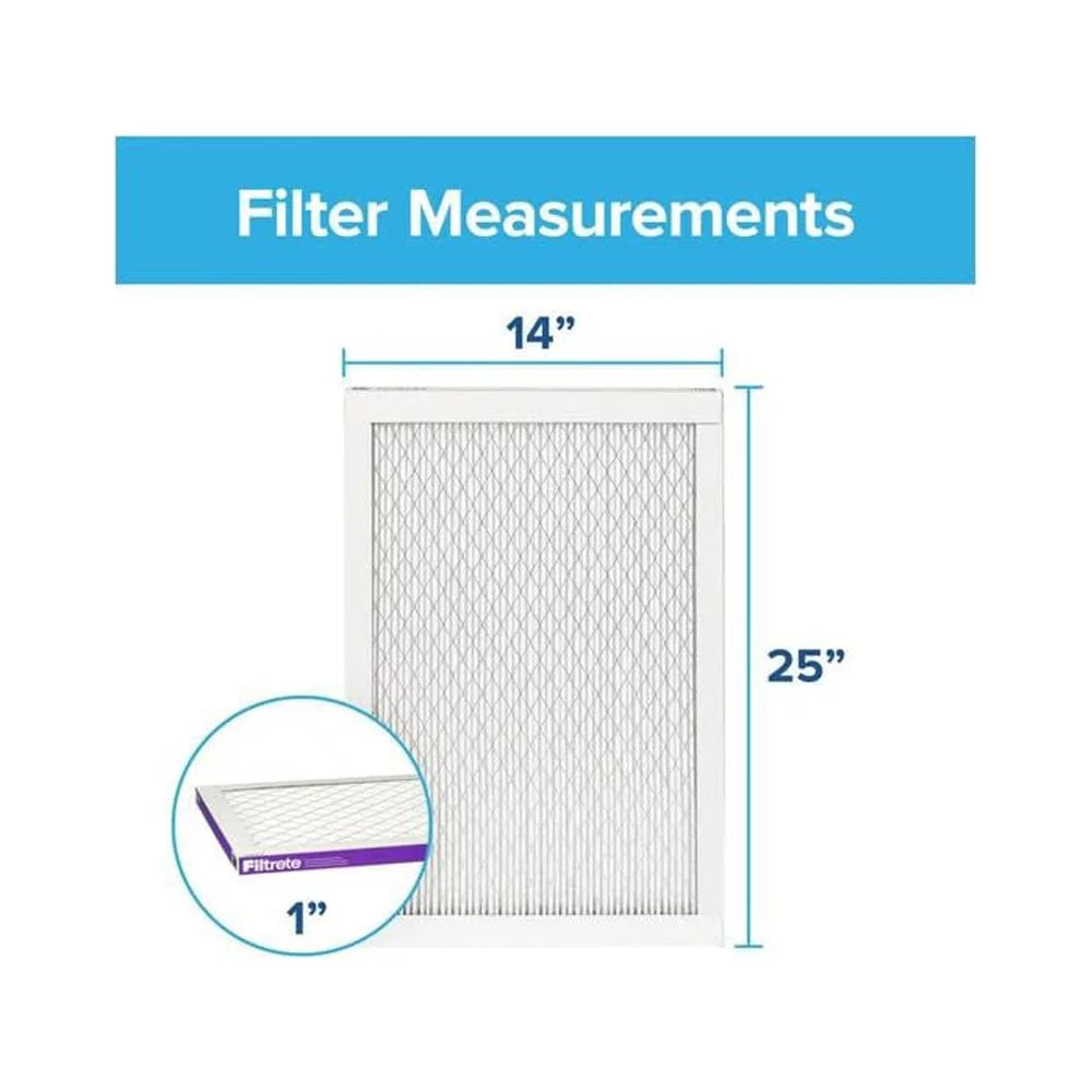 And 14 Air Filter 3M X Filtrete 4Pk Bacteria Virus 1500 1" Mpr 25 X