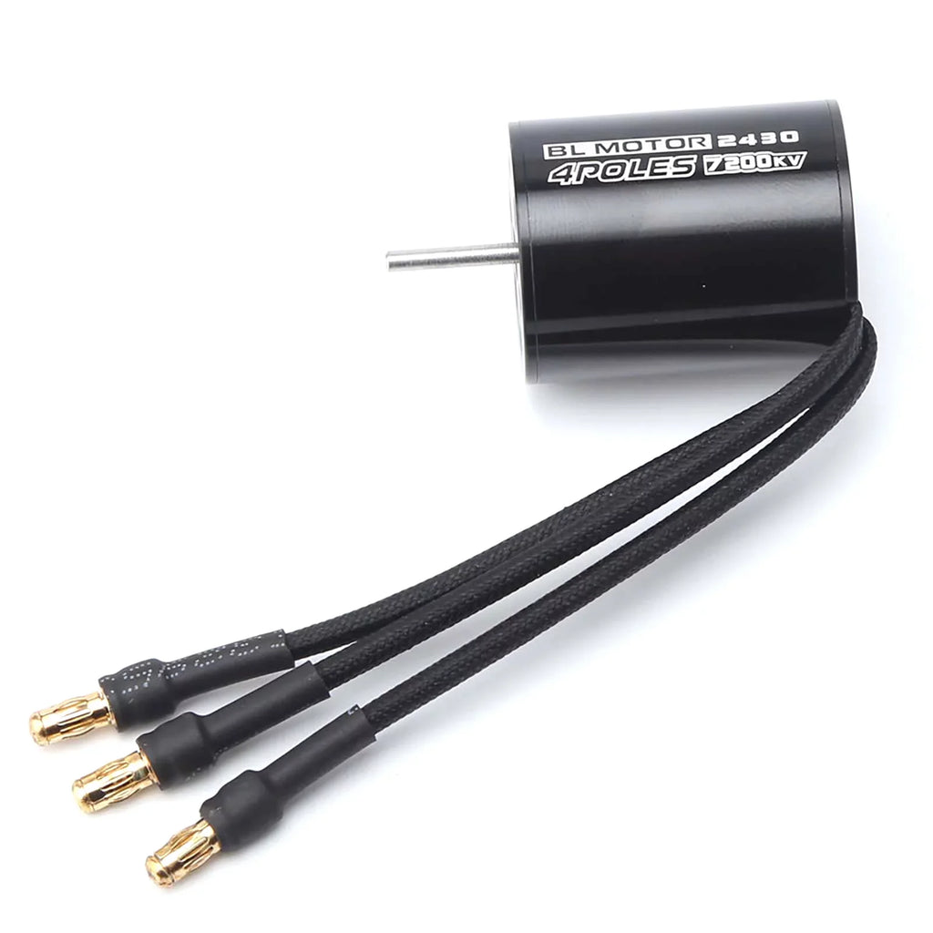 4P 7200KV Speed with RC Truck 2430 Sensorless Controller）for Brushless 1/18 1/16 Brushless ESC（Electric Meterk 25A Car Motor