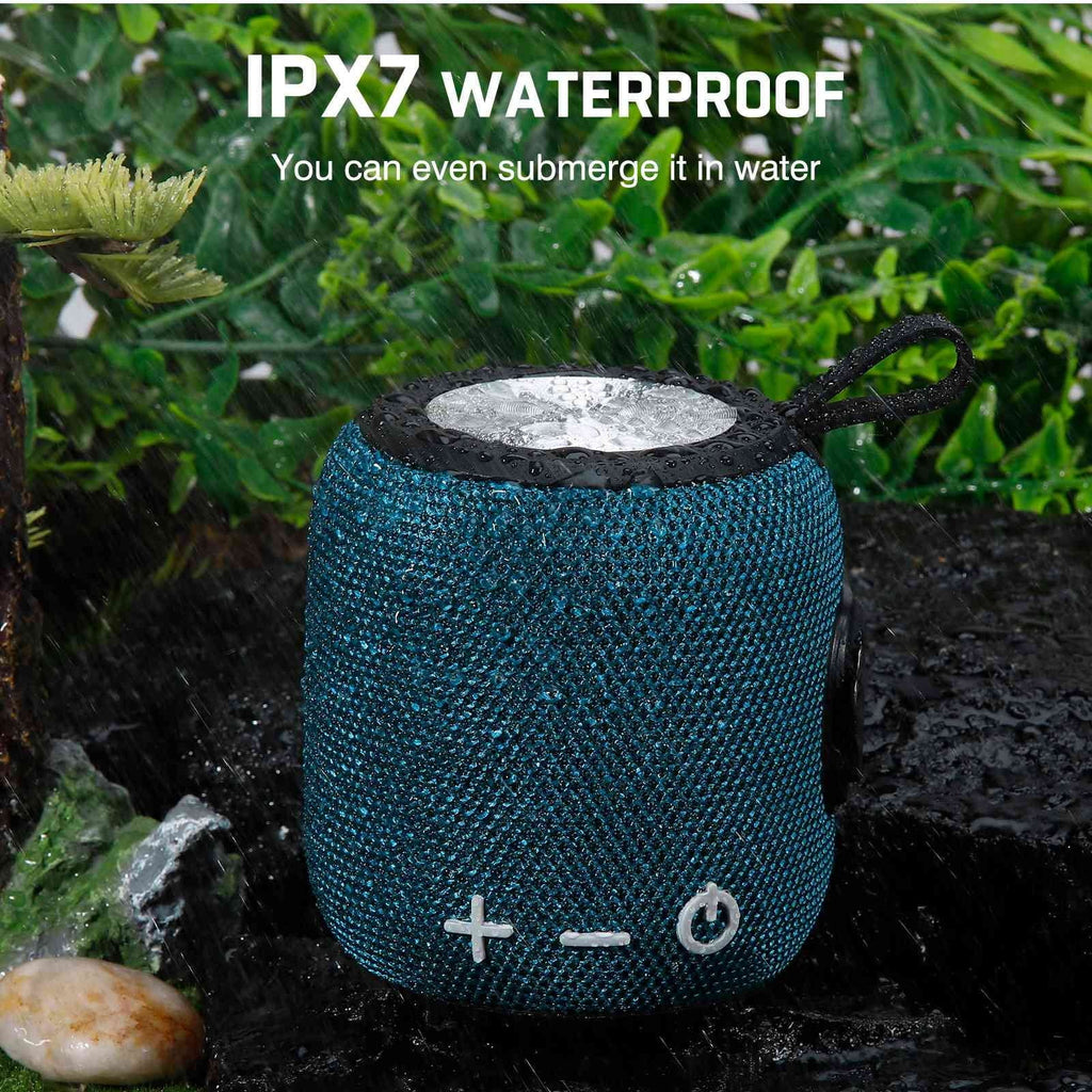Parties, Perfect 3, Powerful Bluetooth - Max Blue Stereo Stereo True Waterproof, V5.2 Wireless Bluetooth for Latest IPX7 Scooter - Speaker: Pairing, Beach, Home, Outdoor, Design, Portable Sound, Mi